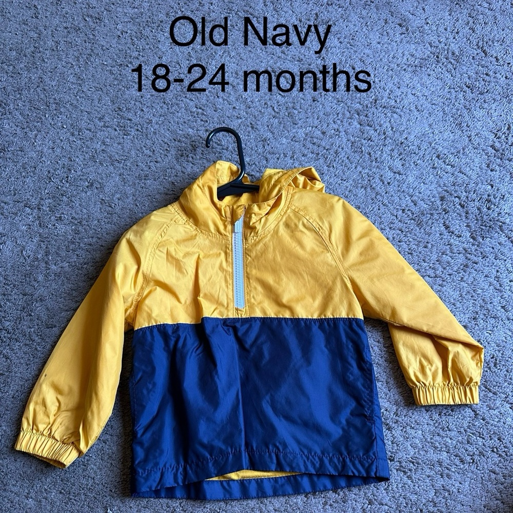 Old Navy Yellow and Blue Kids Jacket